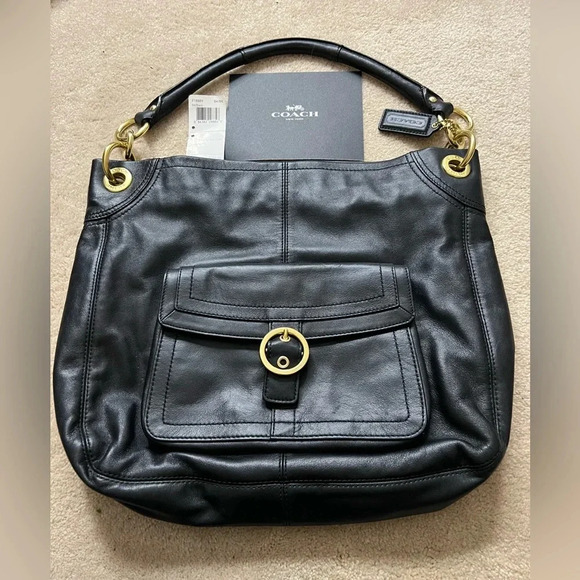 Coach Penelope Black Leather Hobo Bag 2011 - Picture 1 of 8